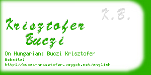krisztofer buczi business card